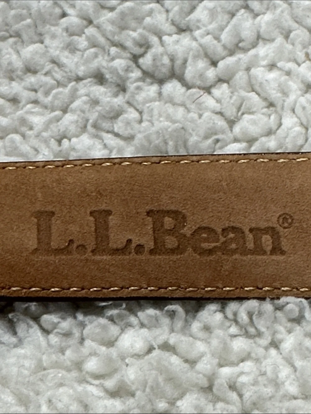 L.L. Bean Brown Leather Gold Tone Buckle Belt Made in USA, Size XL (1x 38x 44)